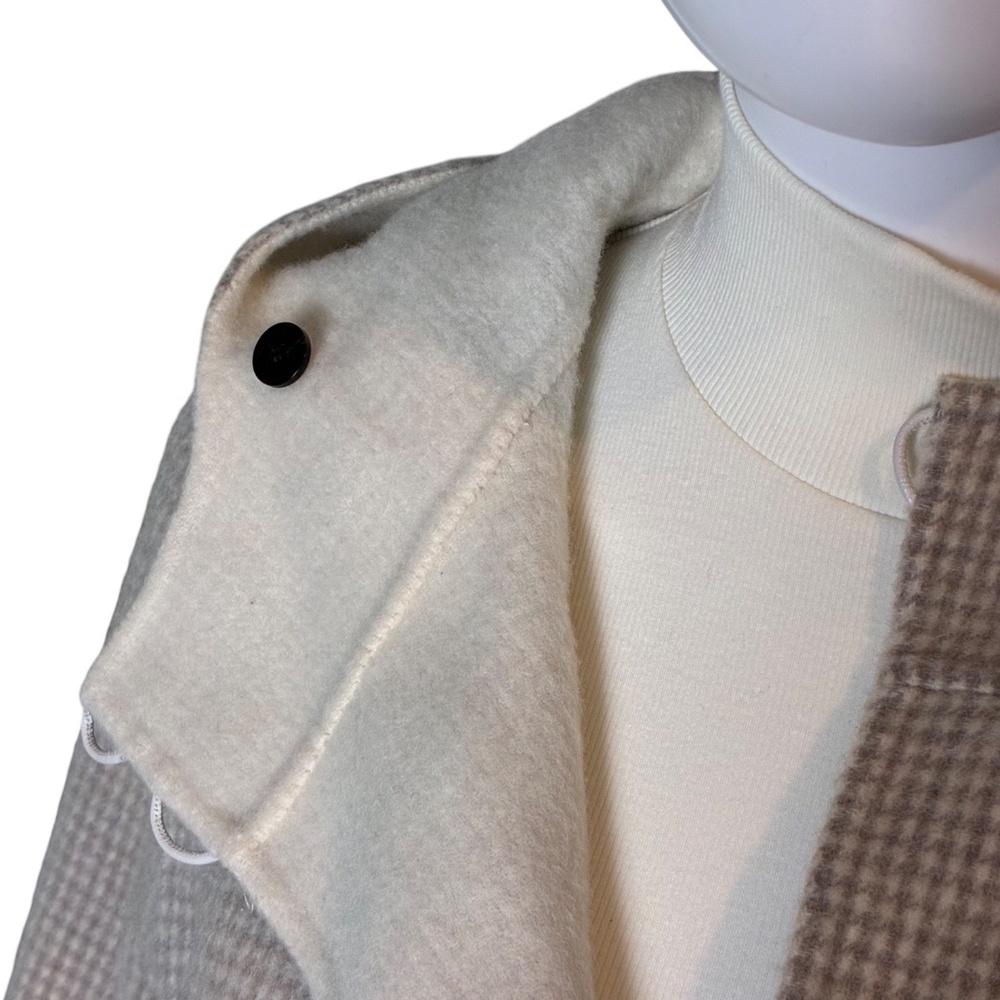 Theory Hooded Wrap Coat – Wool & Cashmere Blend, Size S - Picture 5 of 12